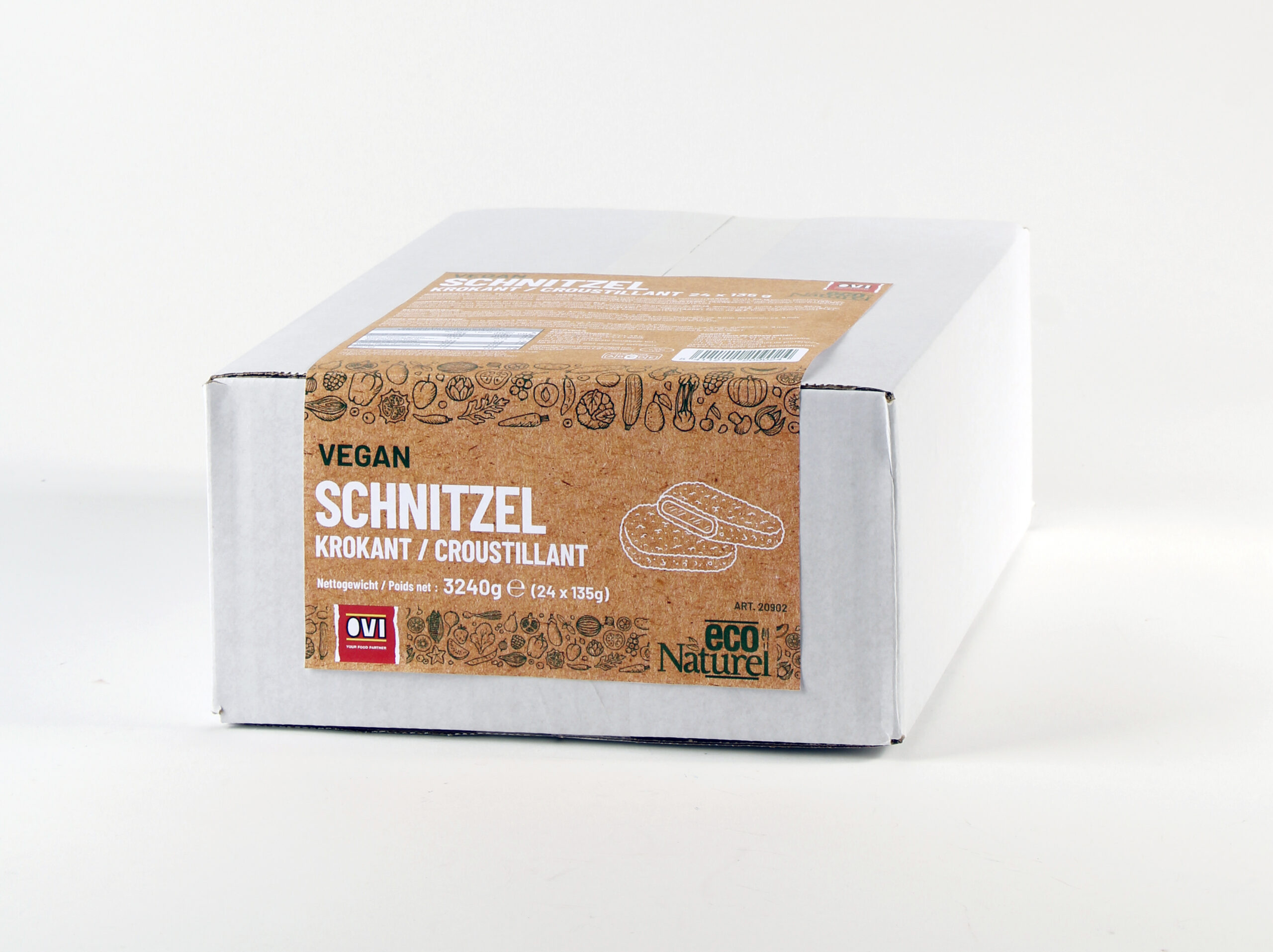 Veggie/Vegan schnitzel 24 x 135g OVI ECO-NATUREL