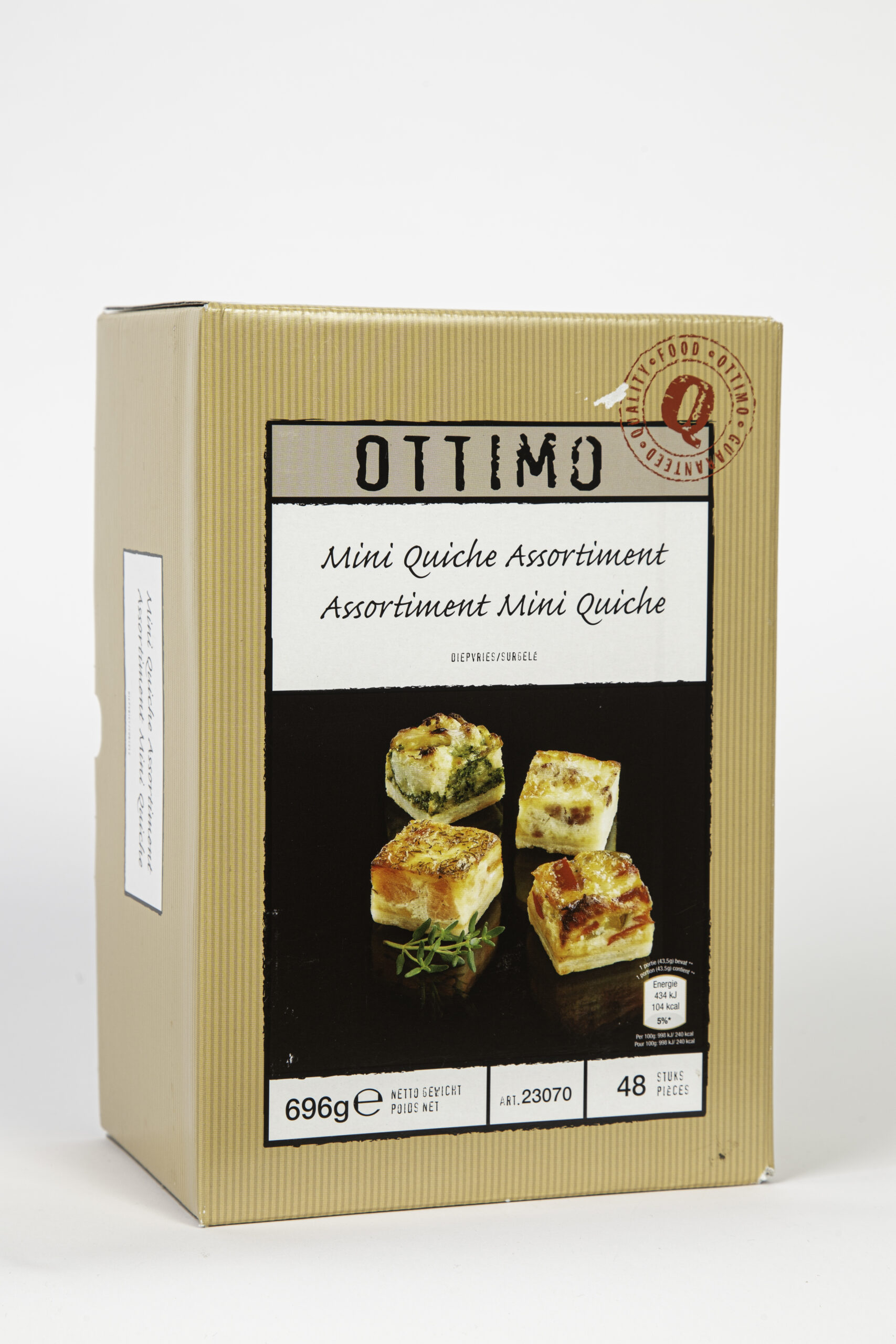 Mini quiche mix 48 st. (696g) OTTIMO