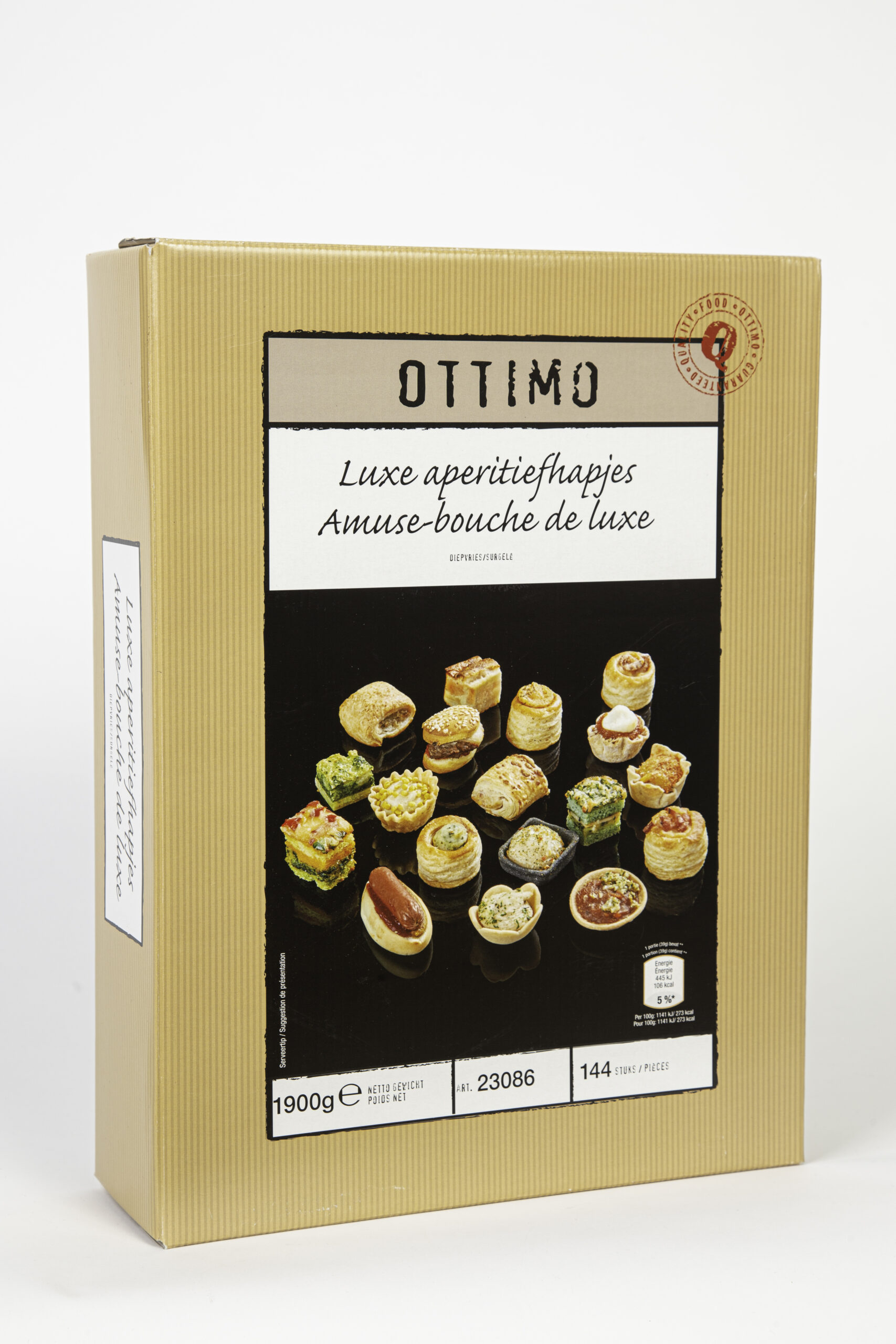 Luxe aperitiefhapjes 144 st. (1900g) OTTIMO