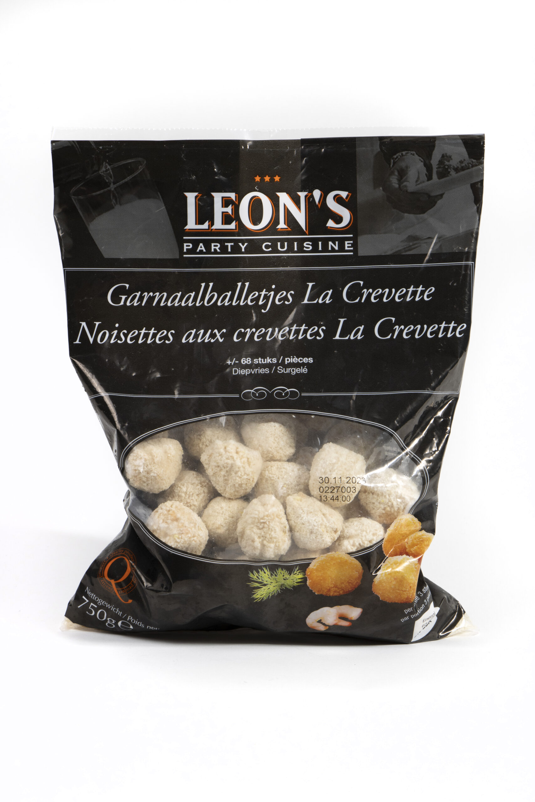 packshot Leon's garnaalballetjes