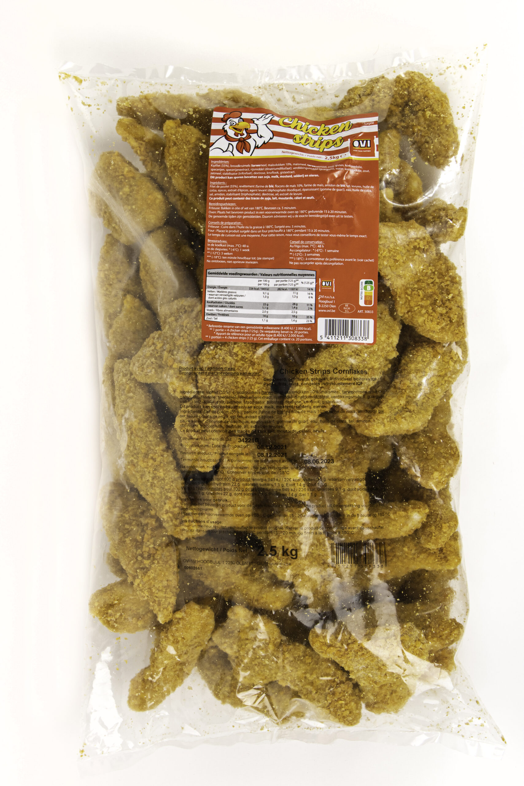 Crusty chicken strips +/- 2,5kg OVI