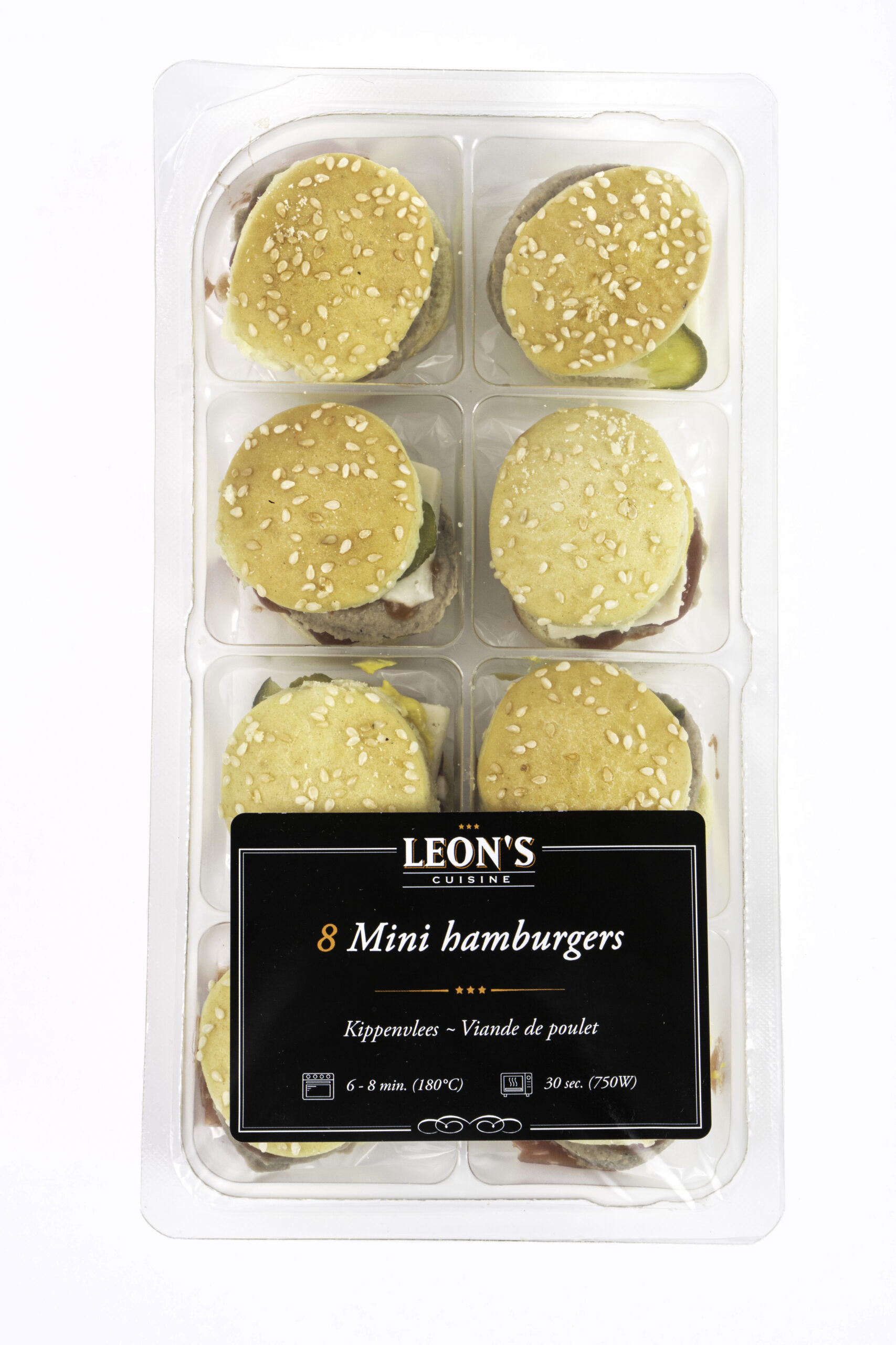 Mini hamburgers 8 x 18g LEON'S CUISINE