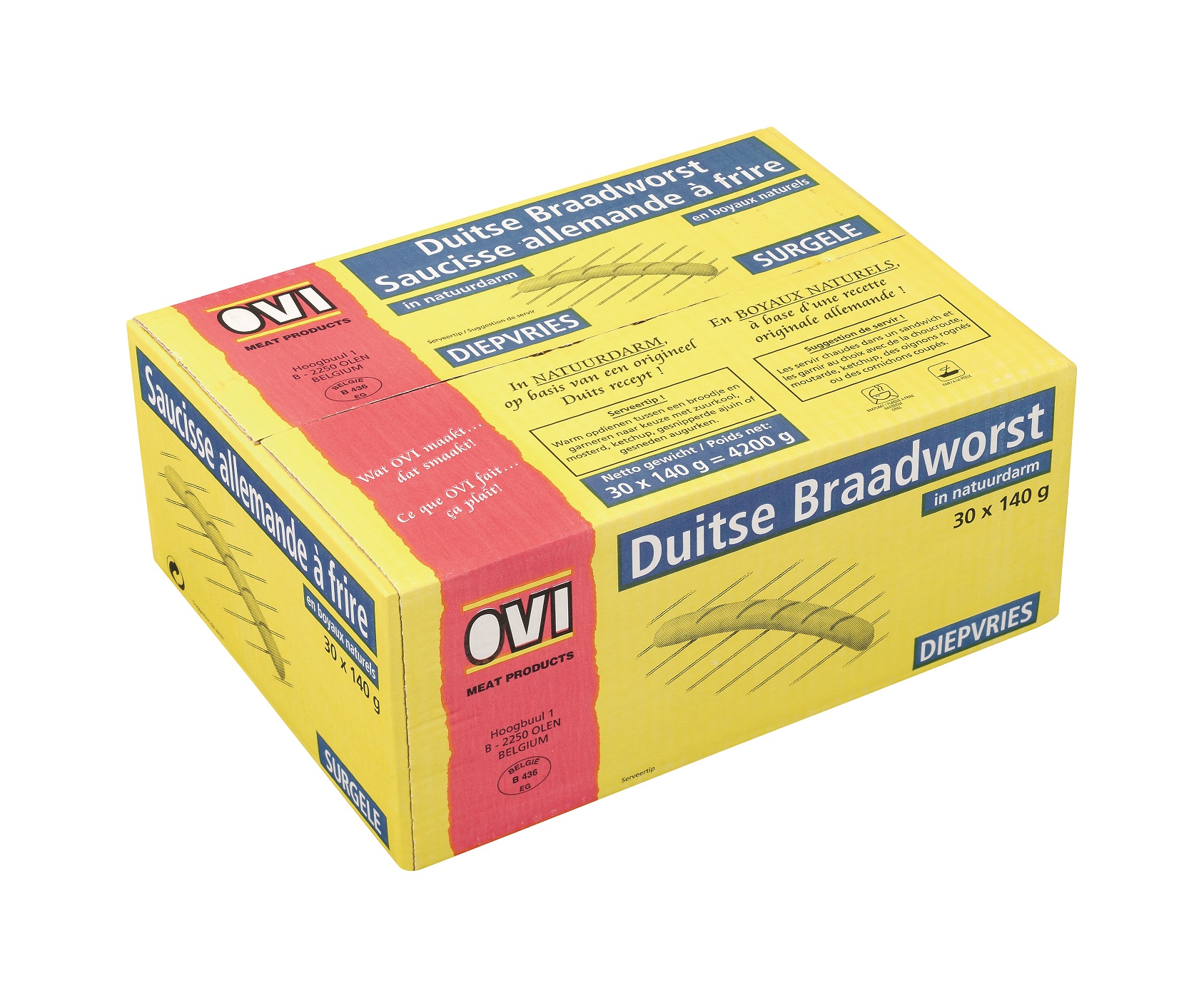 Packshot Duitse Braadworst 3d