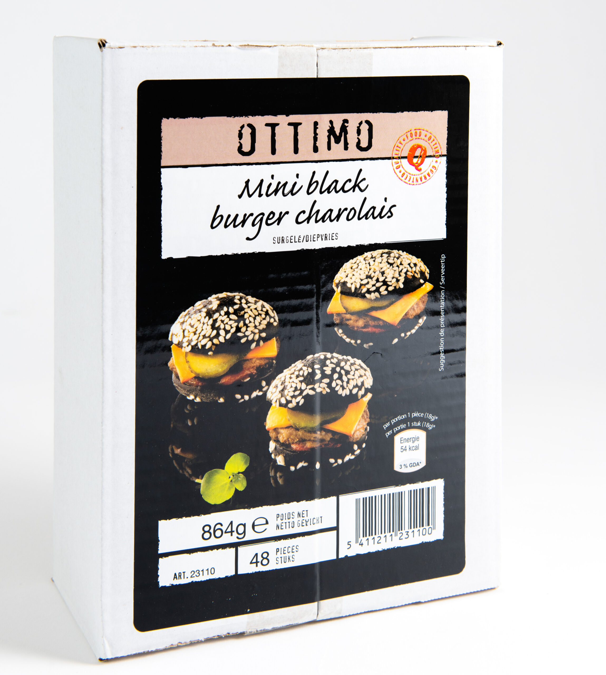 Mini black burger Charolais 48 x 18g OTTIMO