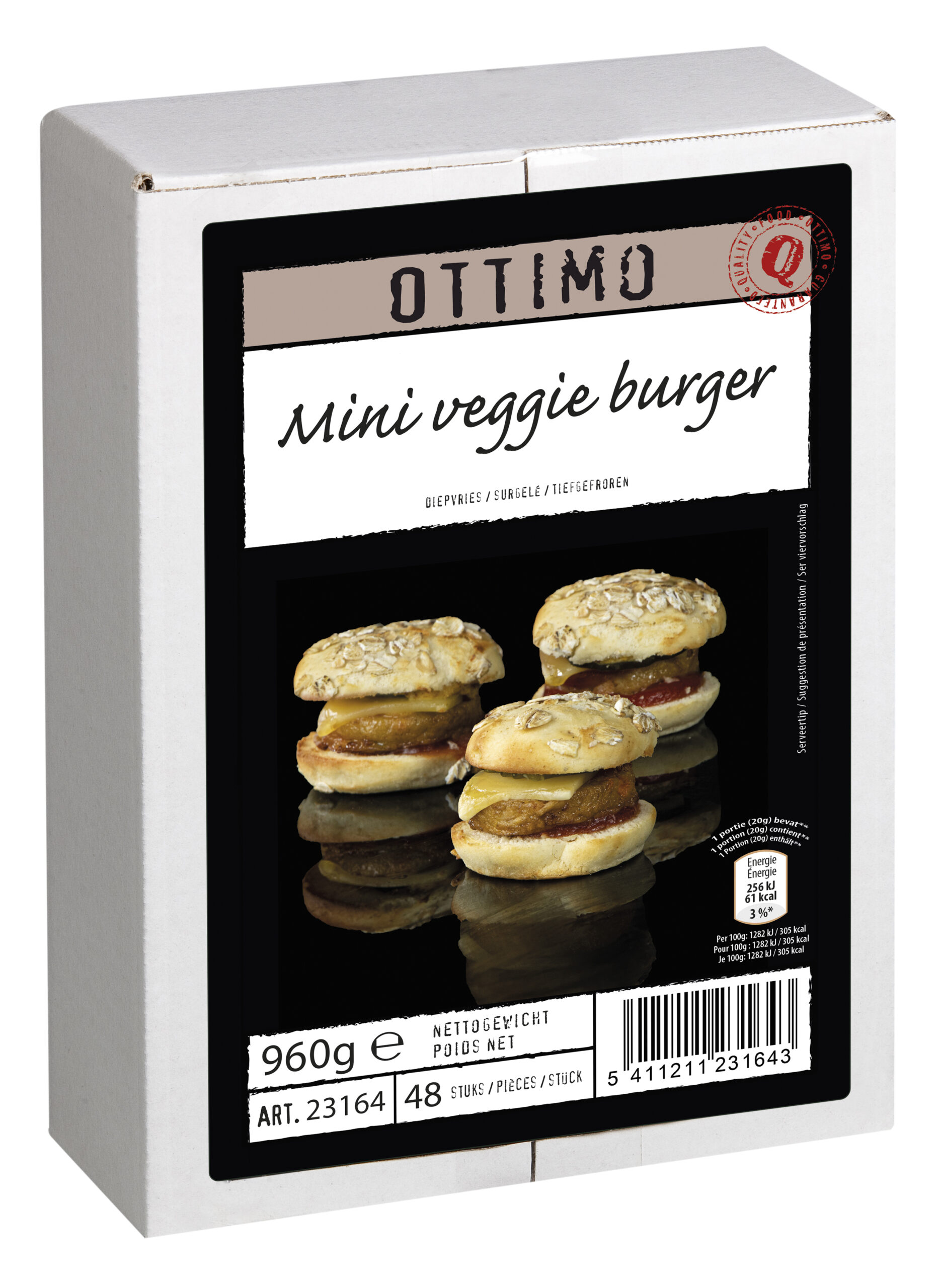 Mini groenteburger veggie/vegan 48 x 20g dv OTTIMO