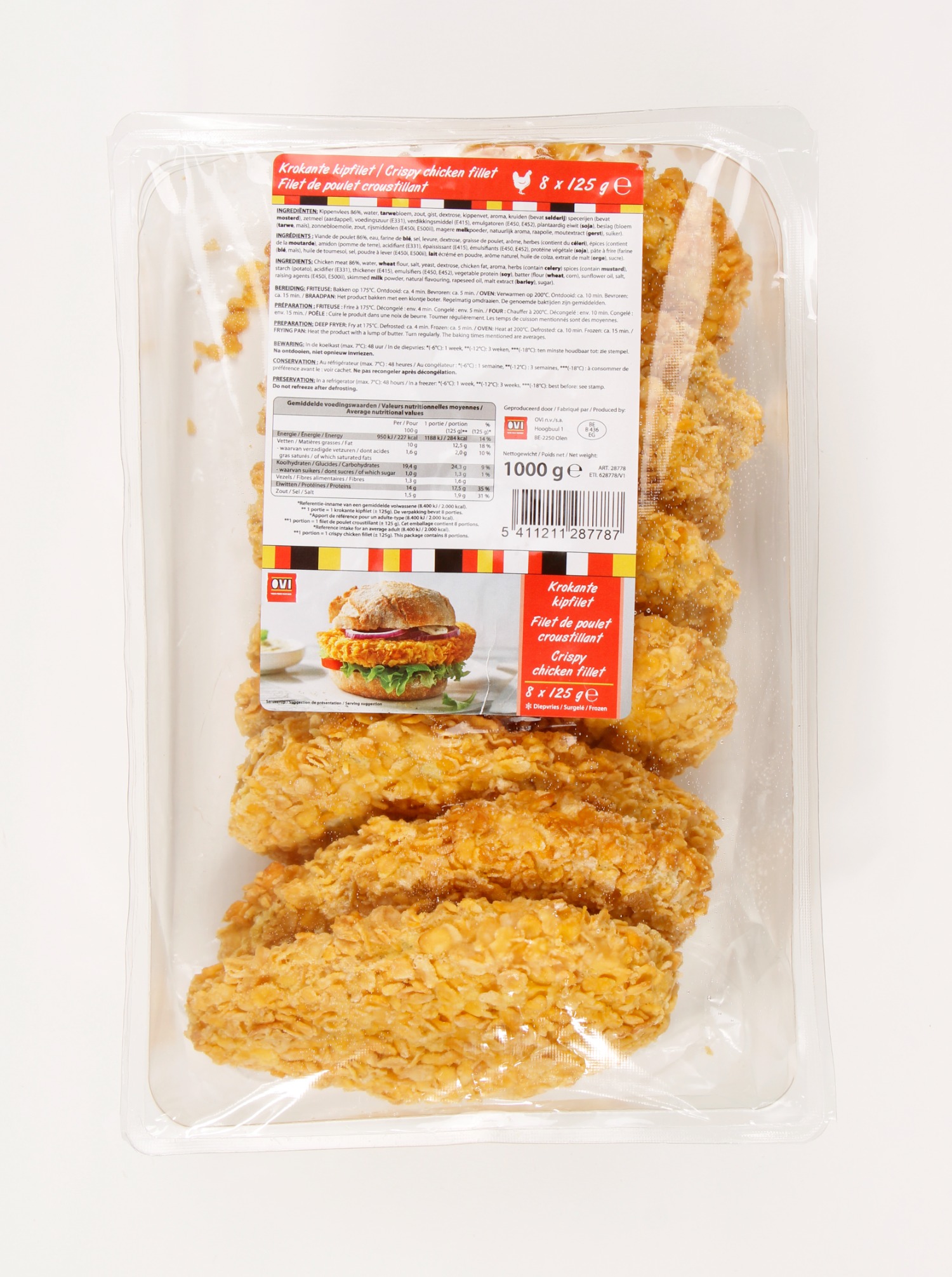 Krokante kipfilet 8 x 125g OVI