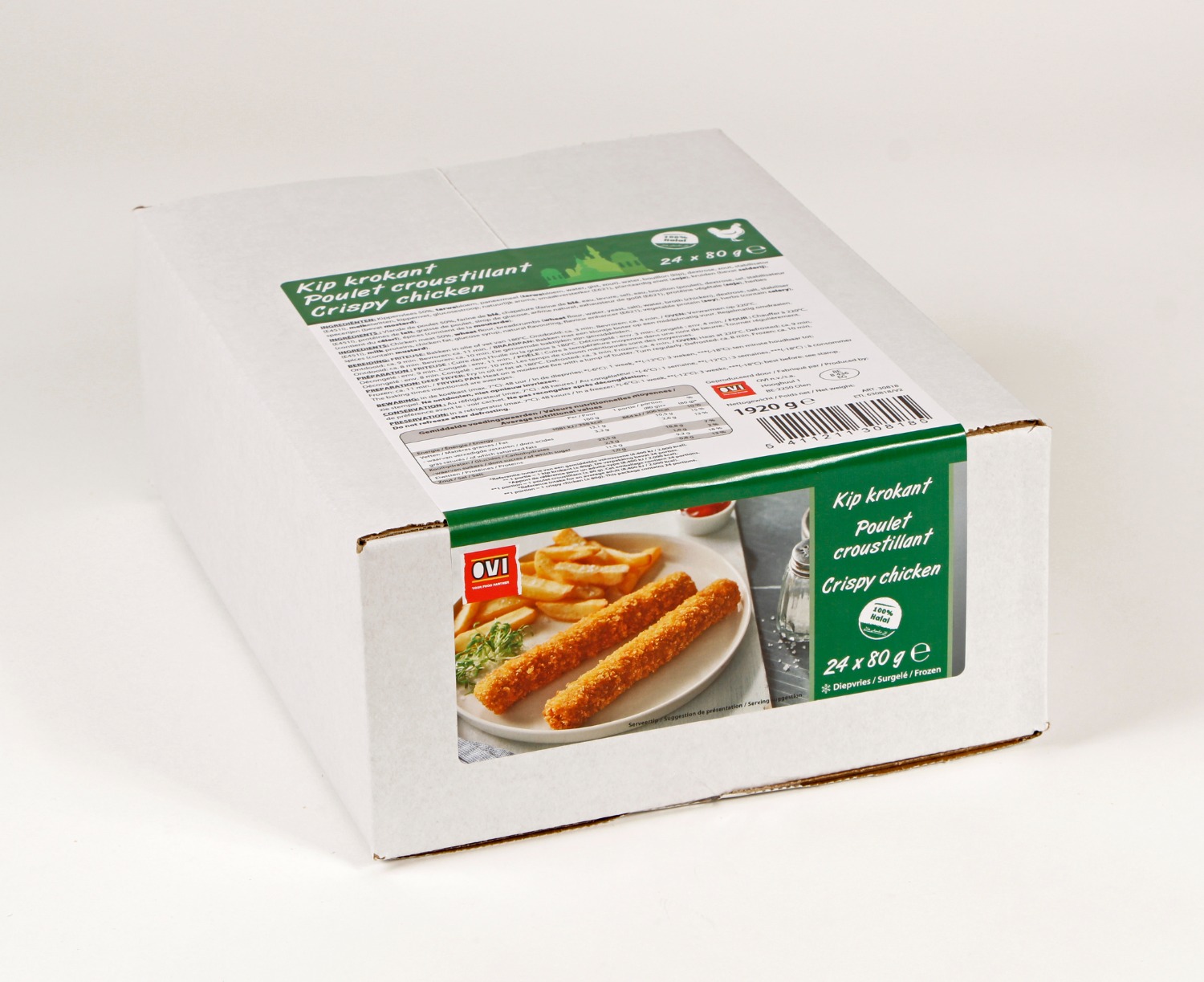 Kip krokant halal 24 x 80g OVI